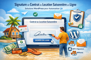 Signature de contrat de location saisonnière en ligne